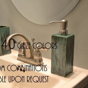 Medium Ceramic Soap Lotion Dispenser Made to Order Handmade Refillable Custom Glazing