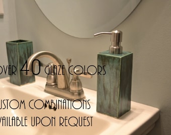 Medium Ceramic Soap Lotion Dispenser Made to Order Handmade Refillable Custom Glazing