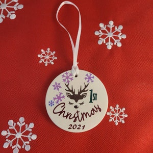 Baby&#39;s First Christmas Ornament ~ Made to Order Handmade Ceramics ~ Pottery
