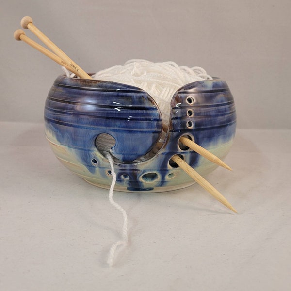 Yarn Bowl ~ Handmade ~ Ceramic ~ Pottery (many colors available) Made to order