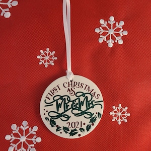First Christmas As Mrs and Mr Ornament ~ Made to Order Handmade Ceramics ~ Pottery