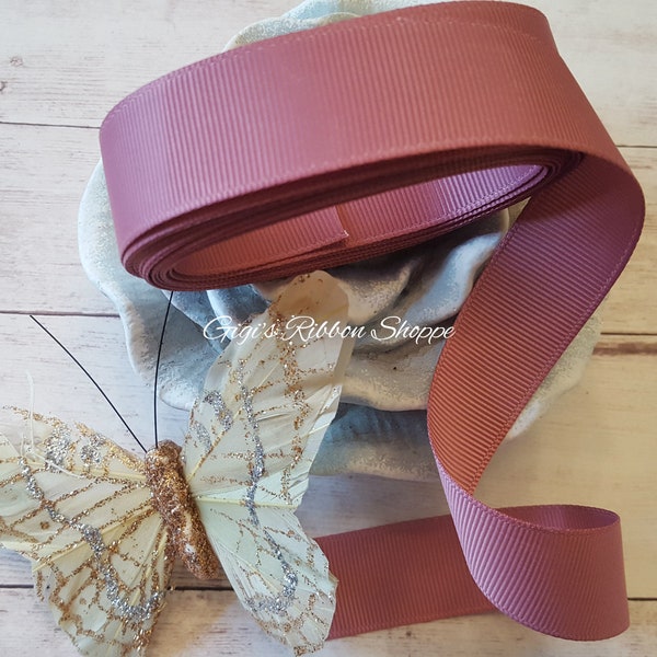 5 Yds Dusty Rose Grosgrain Ribbon | 7/8 Inch