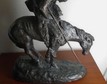 Original Hand Painted Native American Warrior And Horse End Etsy