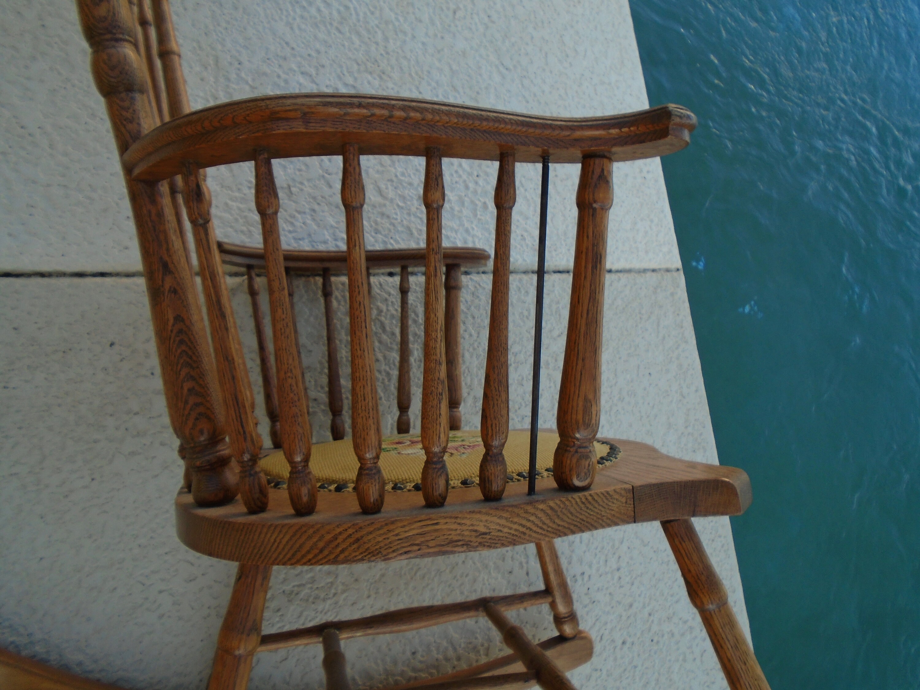 Rare 1800s Oak Wood Antique Rocking Chair Carved Face Etsy