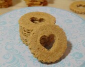 Freshly Baled Linzer Heart Dog Treats. Heart Dog Cookies. Dog Lovers Dog Treats. Puppy Love Biscuits. Thanksgiving / Christmas Dog Gift