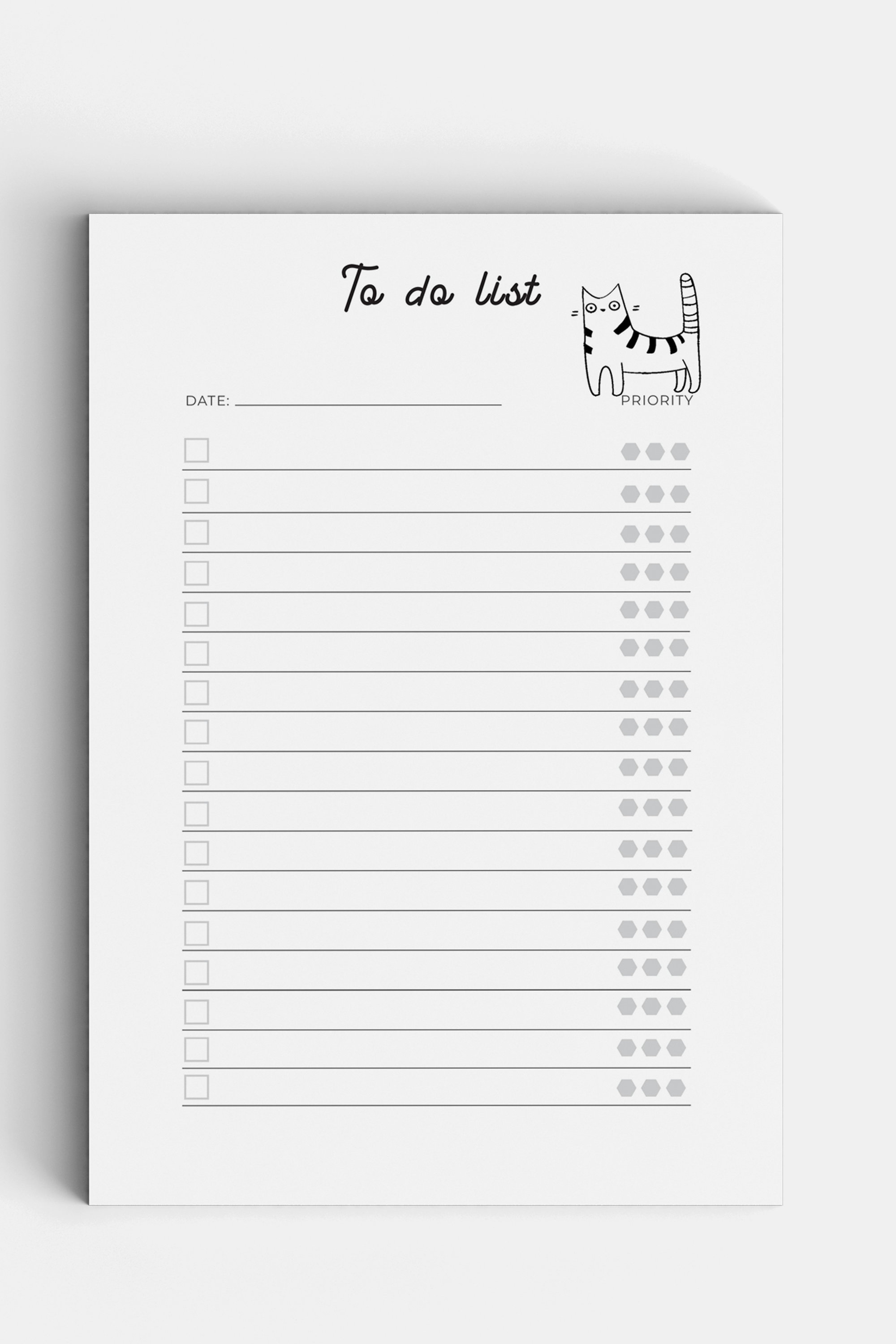 printable to do list cat planner planner pages printable etsy