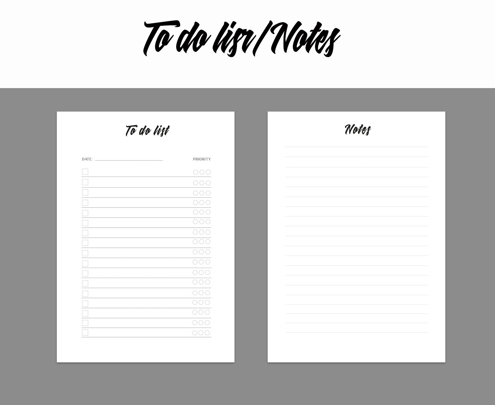 simple printable black and white planner daily planner printable a4