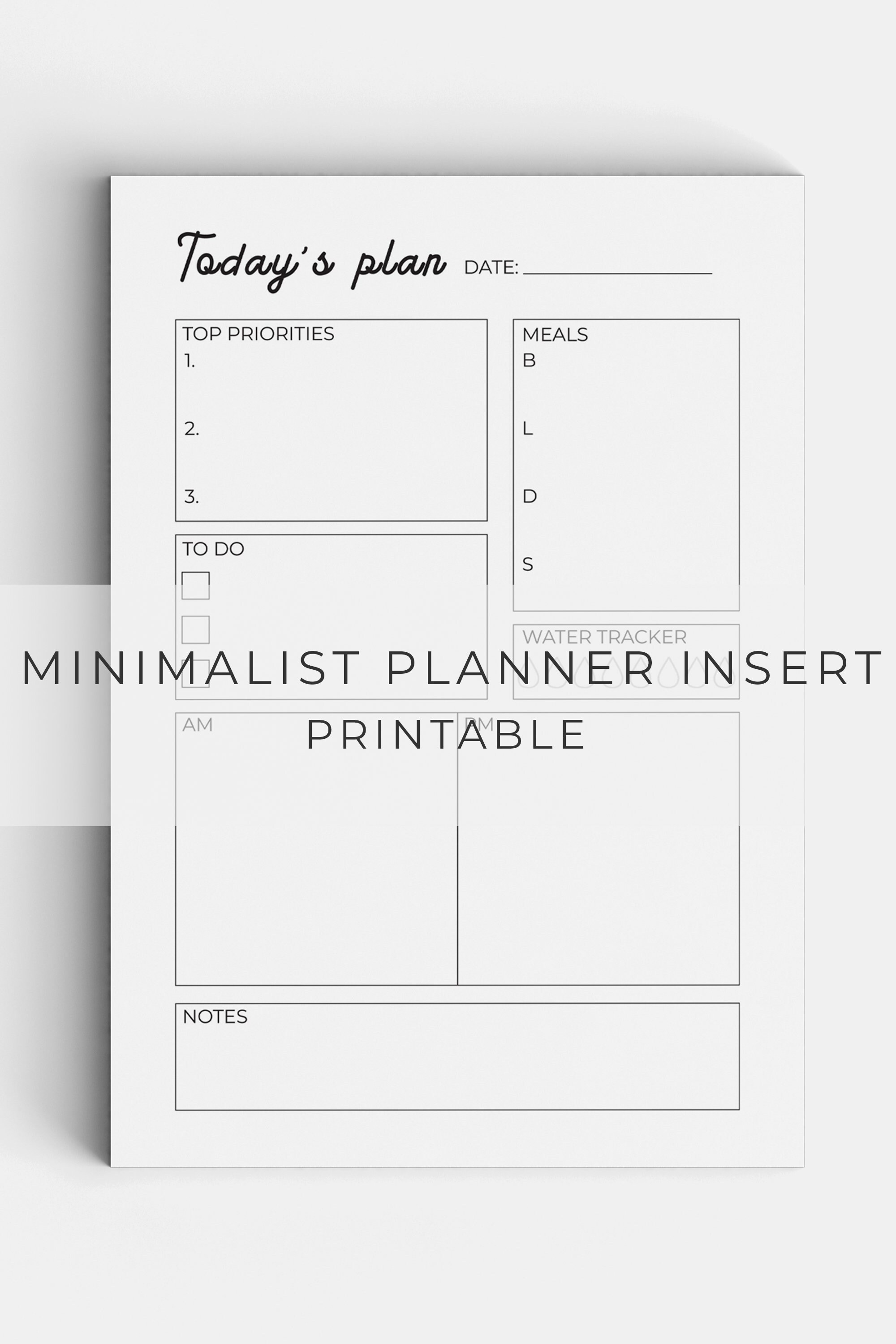 A4 Planner Inserts Meal Planner A4 Planner Minimalist Planner Menu