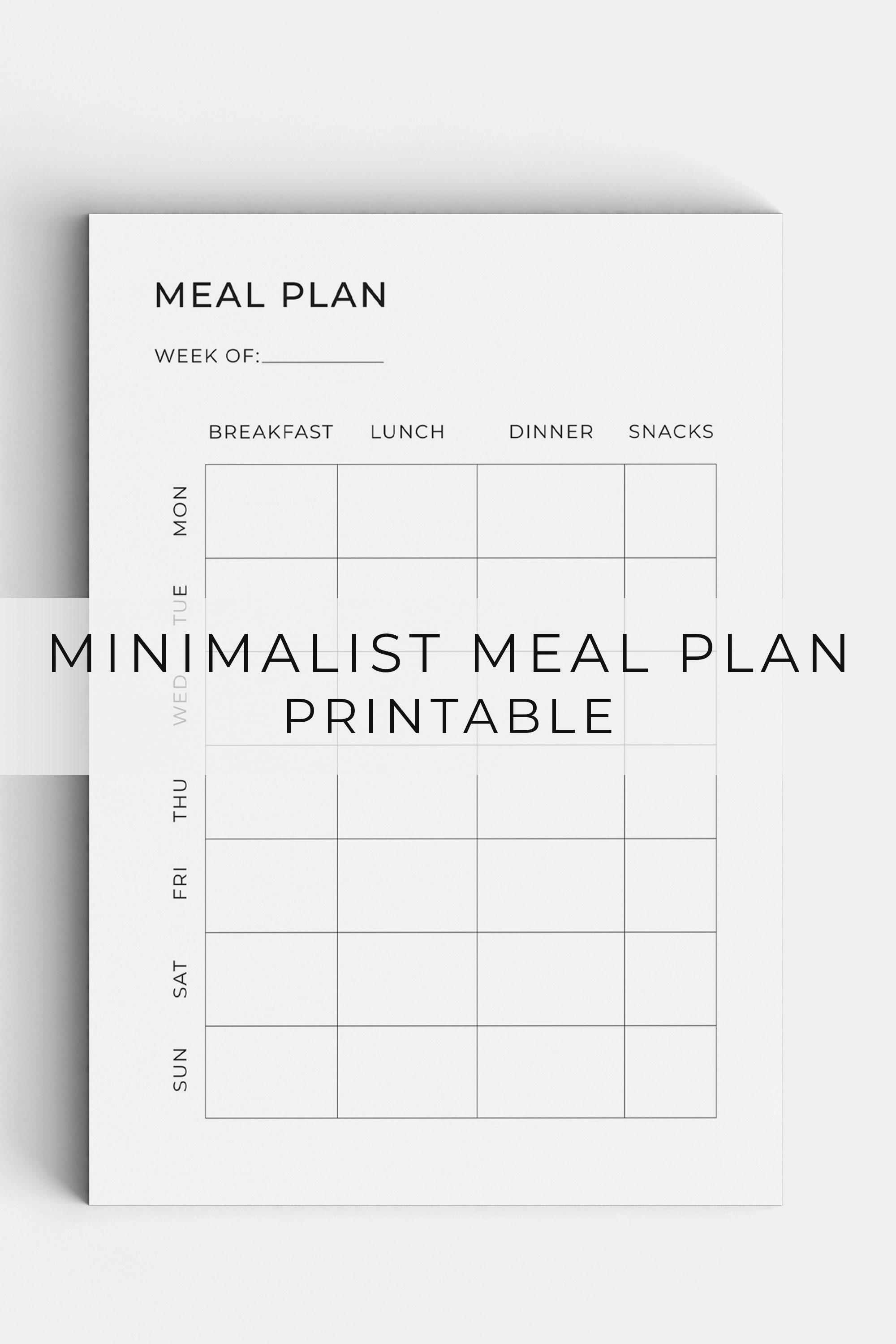A4 Planner Inserts Meal Planner A4 Planner Minimalist Planner Menu