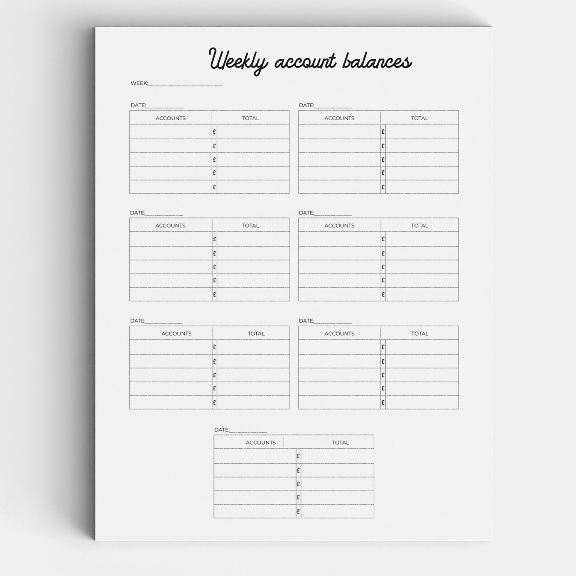 account tracker printable account tracker printable