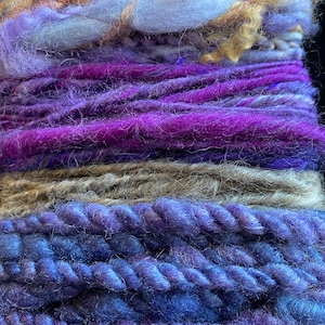 Textured Yarn, Art Yarn, Corespun handspun weaver packs