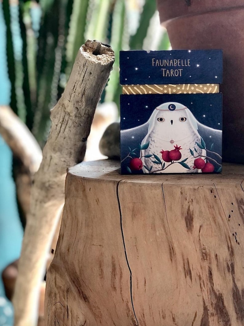 Faunabelle Tarot sold by author. Animal tarot deck. Tarot deck for Children. Color Guidebook. bild 8