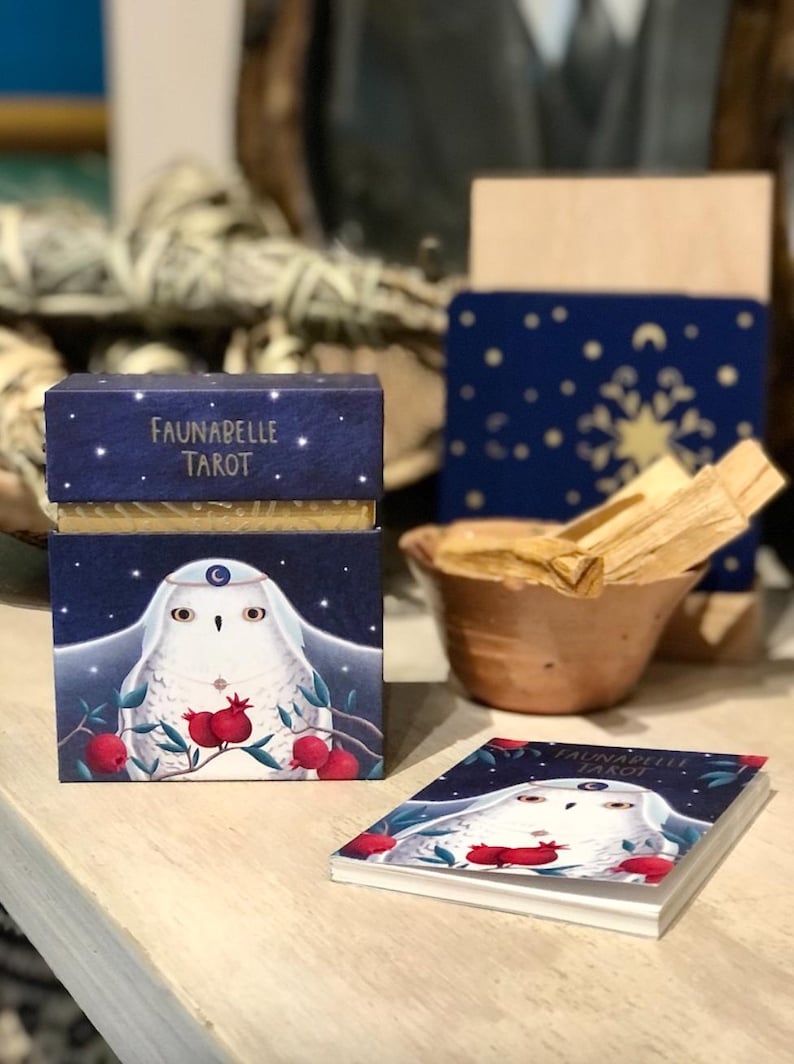 Faunabelle Tarot sold by author. Animal tarot deck. Tarot deck for Children. Color Guidebook. bild 7