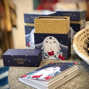 Faunabelle Tarot sold by author. Animal tarot deck. Tarot deck for Children. Color Guidebook. bild 2