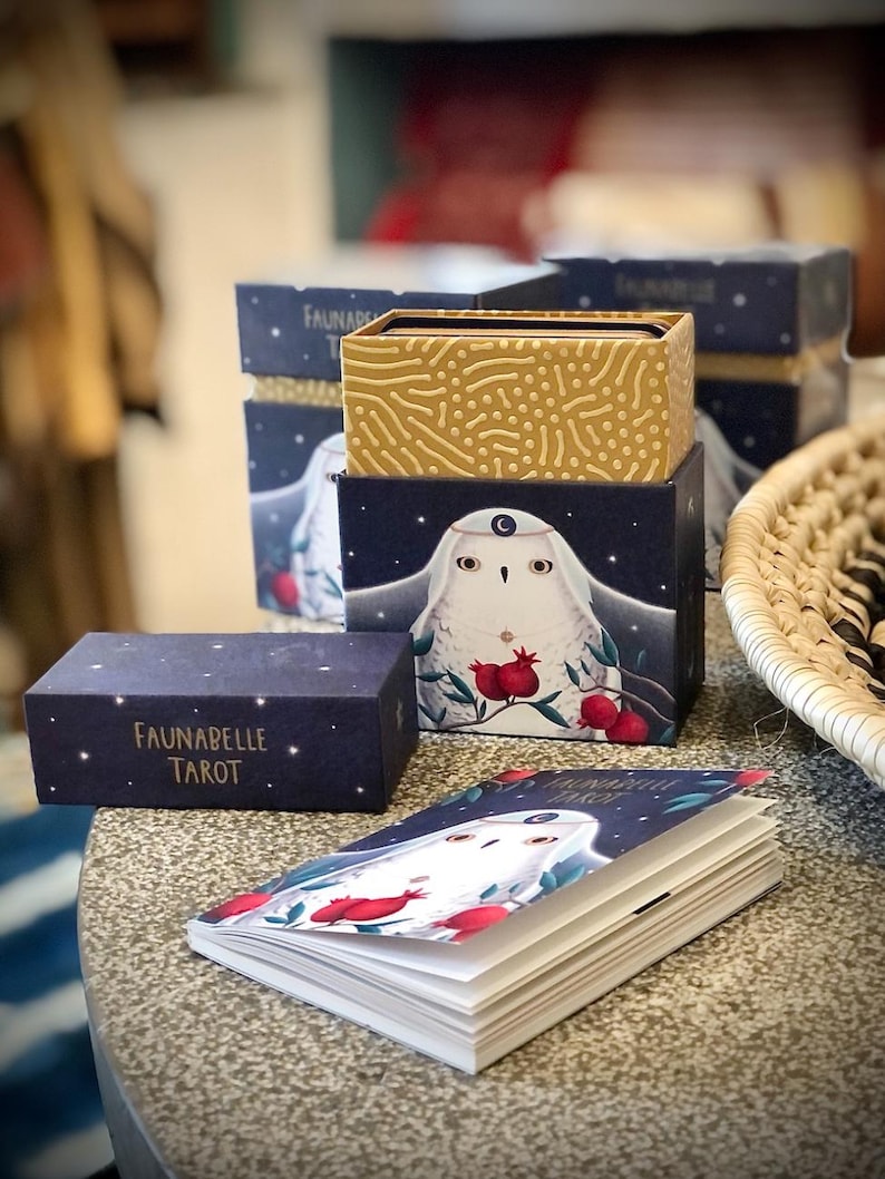 Faunabelle Tarot sold by author. Animal tarot deck. Tarot deck for Children. Color Guidebook. bild 2