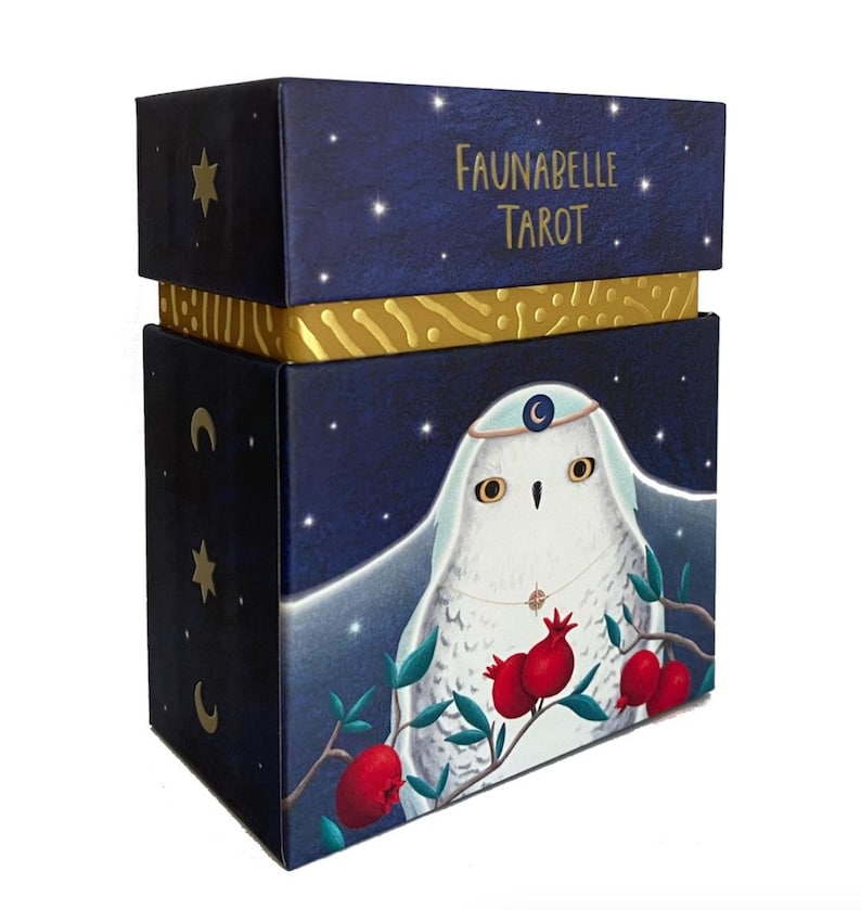 Faunabelle Tarot sold by author. Animal tarot deck. Tarot deck for Children. Color Guidebook. bild 1