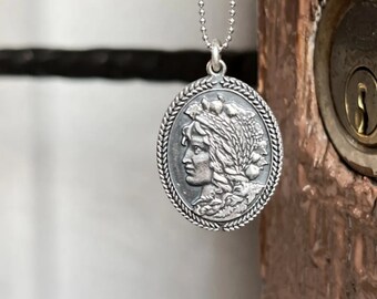 Great Mother Ceres 925 Sterling Silver Necklace