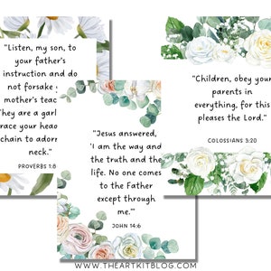 10 PRINTABLE Bible Verse Wall Art Download Printables, Ready to Print ...