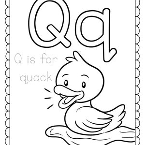 Spring Alphabet Coloring Book, 27 Pages to Color, PRINTABLE for kids, Learning the letters, Seasonal Worksheets image 6