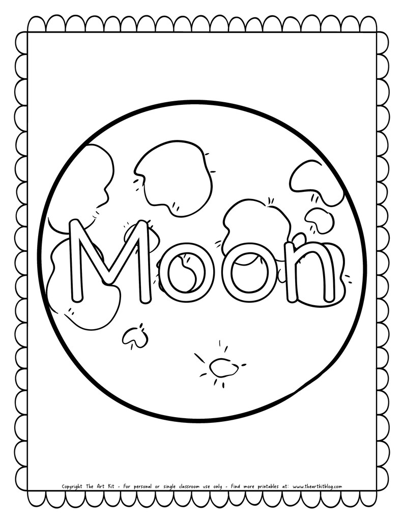 Solar System Coloring Pages Book, 13 Pages to Color, PRINTABLE for Kids ...