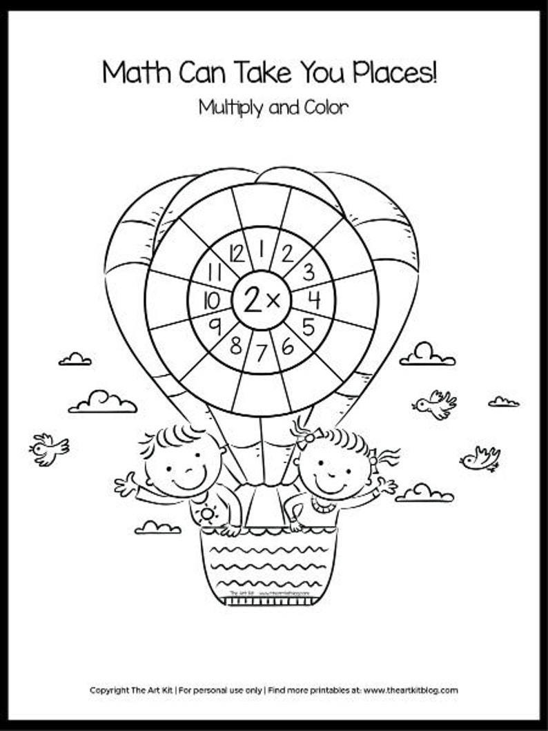 Multiplication Coloring Worksheets Hard