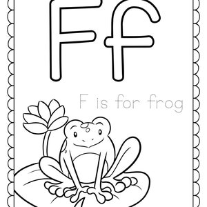 Spring Alphabet Coloring Book, 27 Pages to Color, PRINTABLE for kids, Learning the letters, Seasonal Worksheets image 7