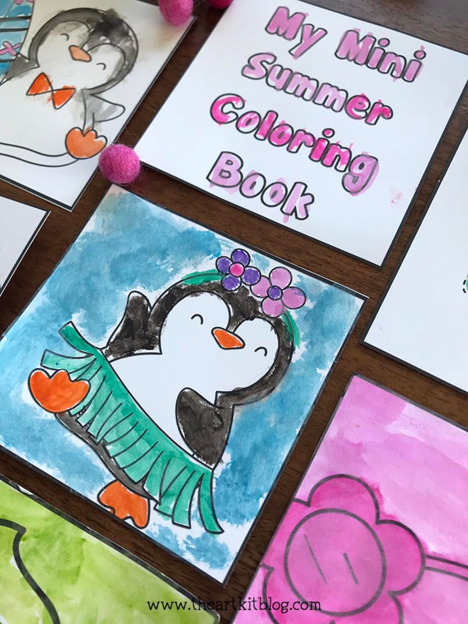 Mini Summer Coloring Book Mini Summer Coloring Pages Cute - Etsy