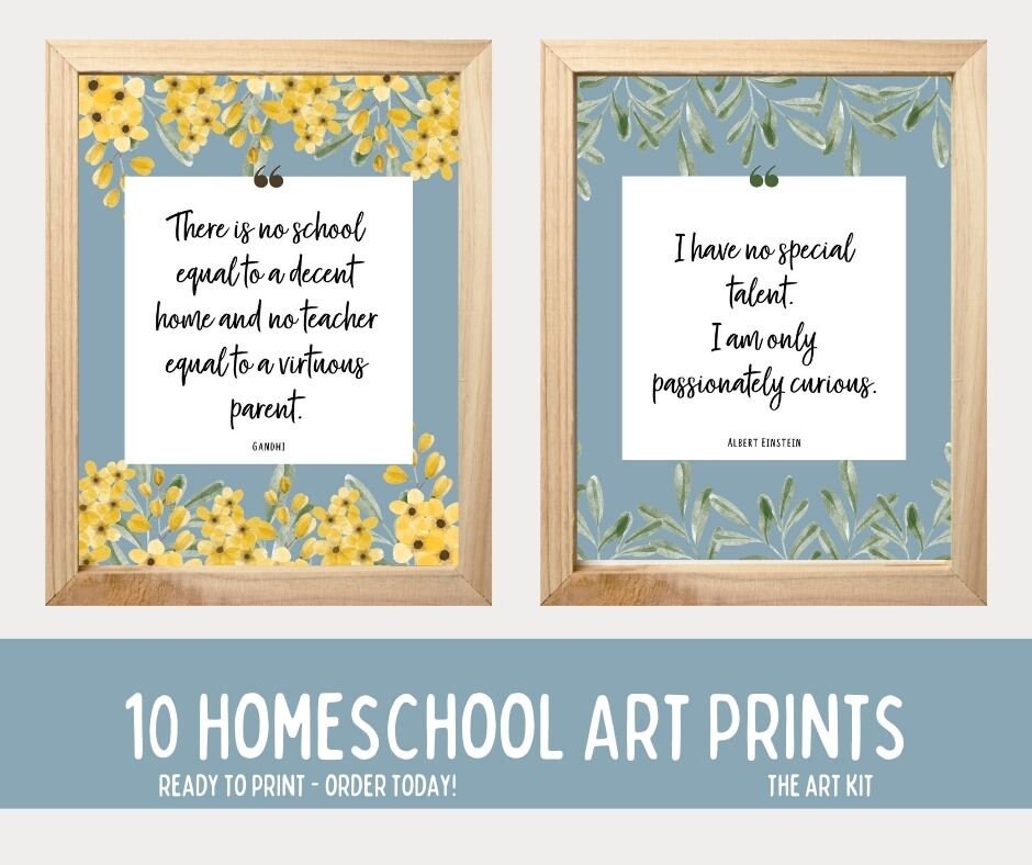 Set of 10 PRINTABLE Homeschool Decor Prints Ready to Print - Etsy