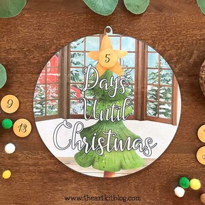 Christmas Countdown Printables Kids, How many days until Christmas, Count down to Christmas, Printable Paper Chains, Velcro Dot Printable image 8