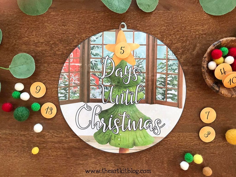 Christmas Countdown Printables Kids, How many days until Christmas, Count down to Christmas, Printable Paper Chains, Velcro Dot Printable image 8