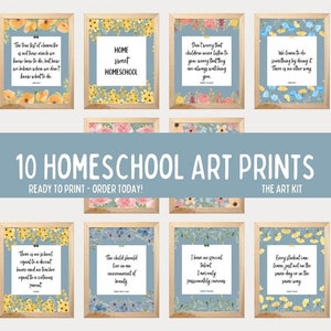 Set of 10 PRINTABLE Homeschool Decor Prints Ready to Print - Etsy