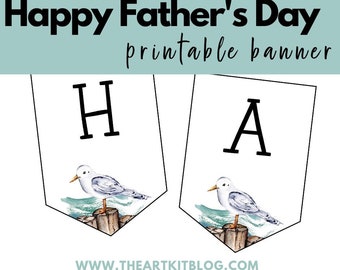 Alles Gute zum Vatertag Banner, druckbares druckbares Banner, Kuchen Banner, digitaler Download, Vatertagsbanner, Vatertagsschild, Partydekoration