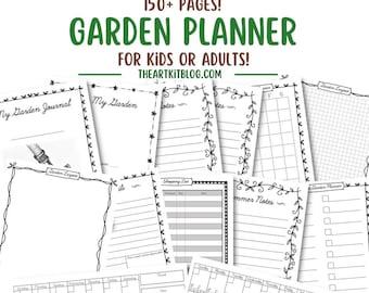 Garden Planner, Gardening Diary, Gardening Journal, Garden Calendar, Seed Packets, Printable Bundle, Garden Checklist