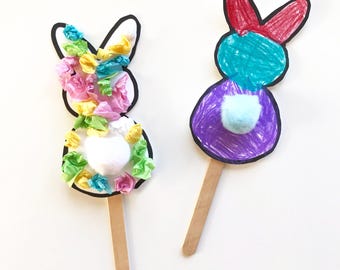Cute Bunny Paper Craft {With Printable Template}, Spring Craft, Easter Craft, Homeschool Printables, Easy Craft for Kids
