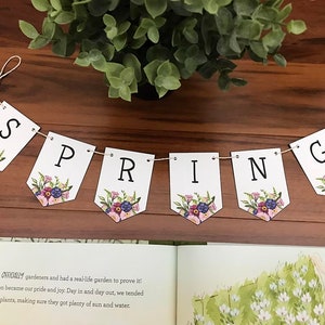 Spring Banner Printable, Spring Printable Wall Art, Spring Printable Download, Spring Printable Kids, Spring Decor Classroom, Bulletin Board