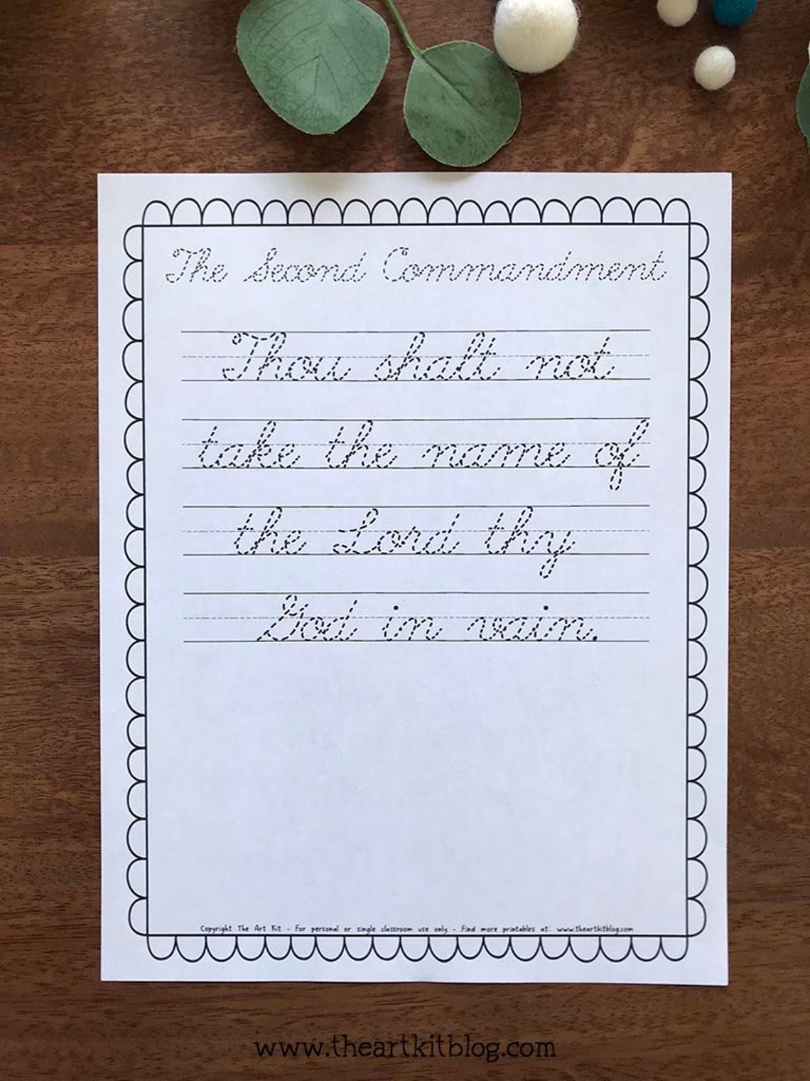 Ten Commandments for Kids Printable, Bible Lesson, Sunday School ...