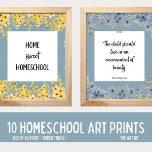 Set of 10 PRINTABLE Homeschool Decor Prints Ready to Print - Etsy