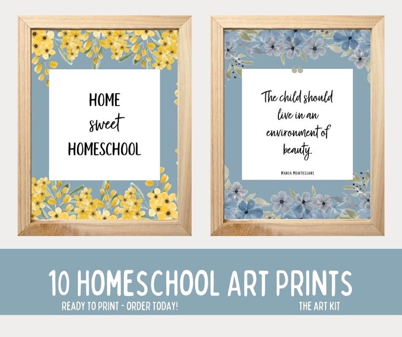Set of 10 PRINTABLE Homeschool Decor Prints Ready to Print - Etsy