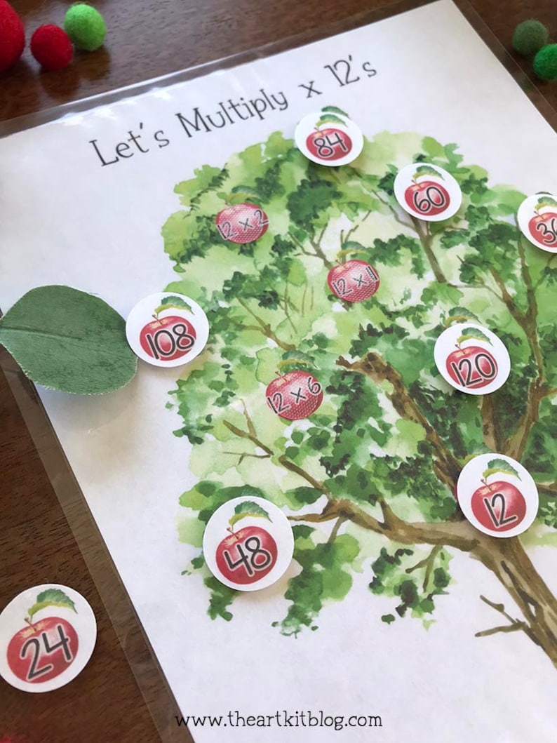Multiplication Printables, Apple Tree Multiplication, Math Trees ...