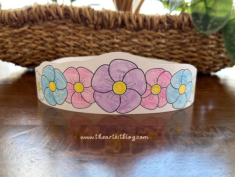 Flower Paper Crown Printable | DIY Floral Crown for Kids & Adults ...