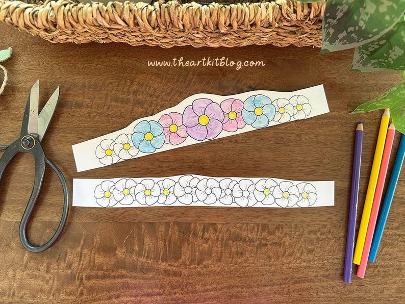 Flower Paper Crown Printable | DIY Floral Crown for Kids & Adults ...