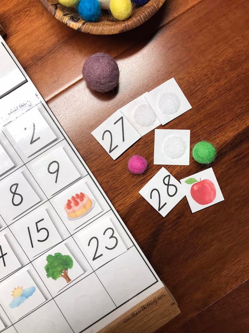 Perpetual April Calendar, Kids Calendar Printable, Busy Book Printable ...