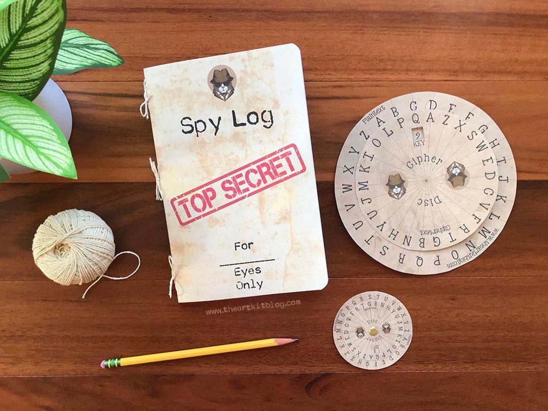 Cipher Wheel Printable for Kids, Spy Kit, Decoder Download, Spy Log ...