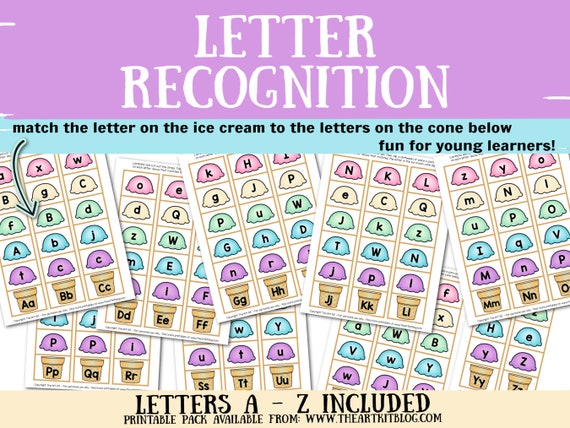Ice Cream Letter Matching, Printable Alphabet Cards, Alphabet Matching Printable, Homeschool Preschool Printables, Summer Activities Kids