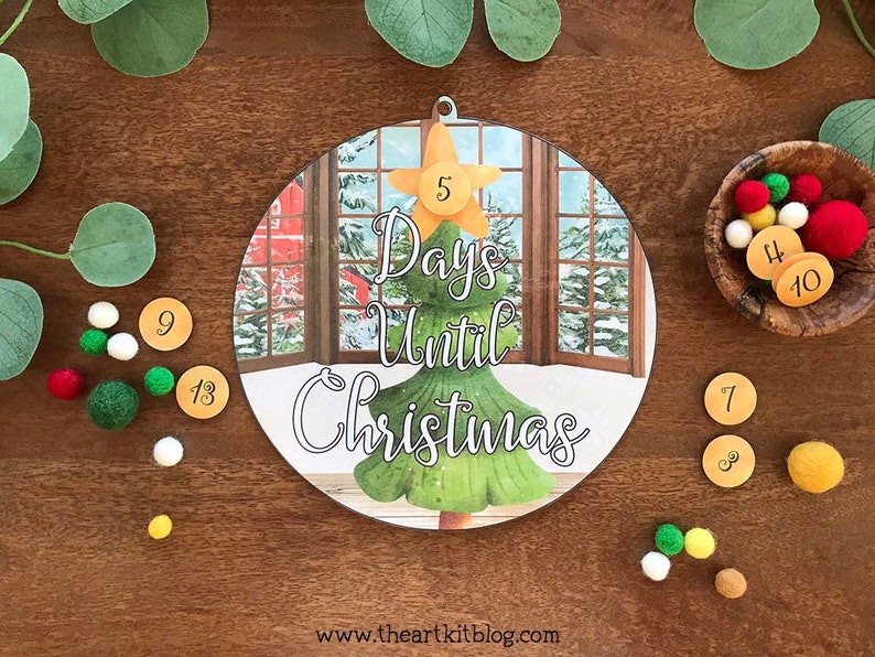 Christmas Countdown Printables Kids, How many days until Christmas, Count down to Christmas, Printable Paper Chains, Velcro Dot Printable image 4