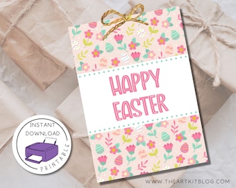 Easter Gift Tags Instant Download, Easter Gift Tags Kids, Easter Gift Tags Printable, Flower Easter Tag, Printable Easter Tags