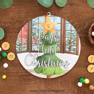 Christmas Countdown Printables Kids, How many days until Christmas, Count down to Christmas, Printable Paper Chains, Velcro Dot Printable image 2