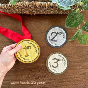First Second Third Place Medals, Template Printable, Summer Games Craft ...