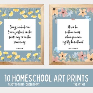 Set of 10 PRINTABLE Homeschool Decor Prints Ready to Print - Etsy