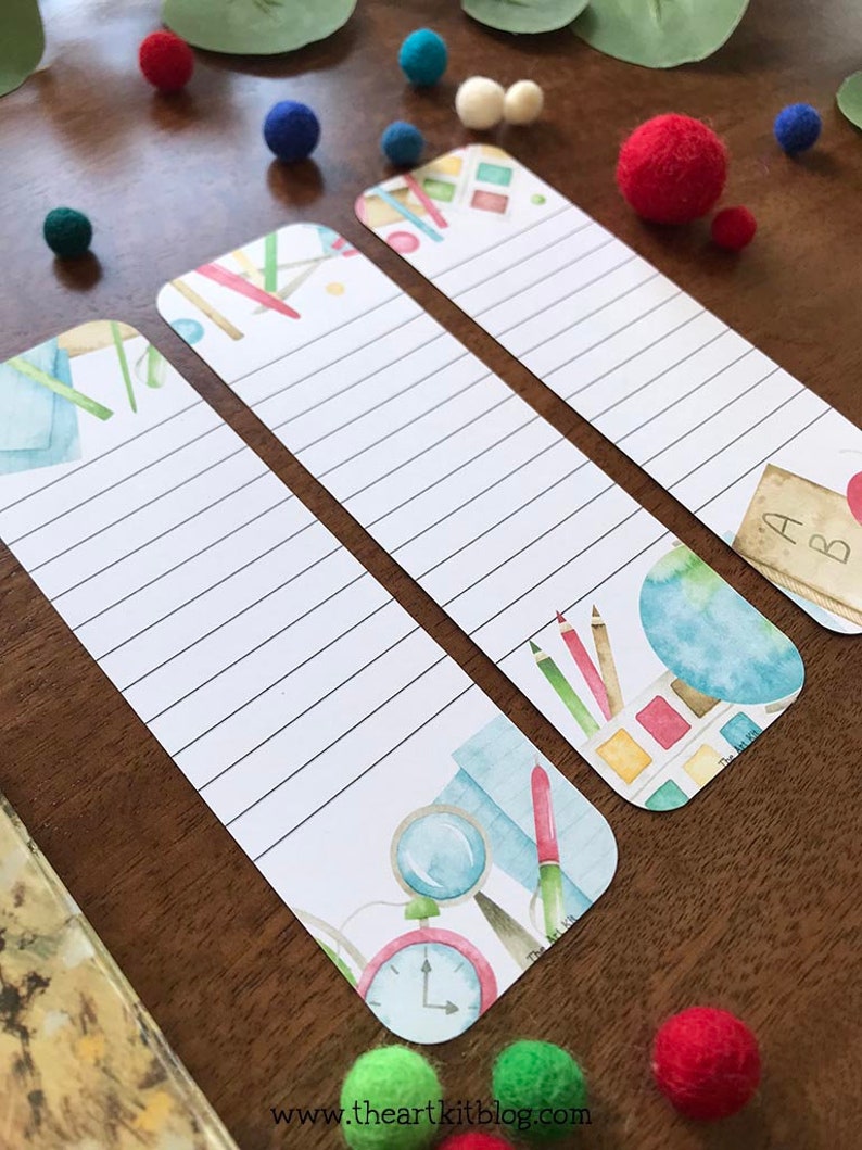 Printable Bookmarks, Bookmarks for Kids, Download, Bookworm Cute